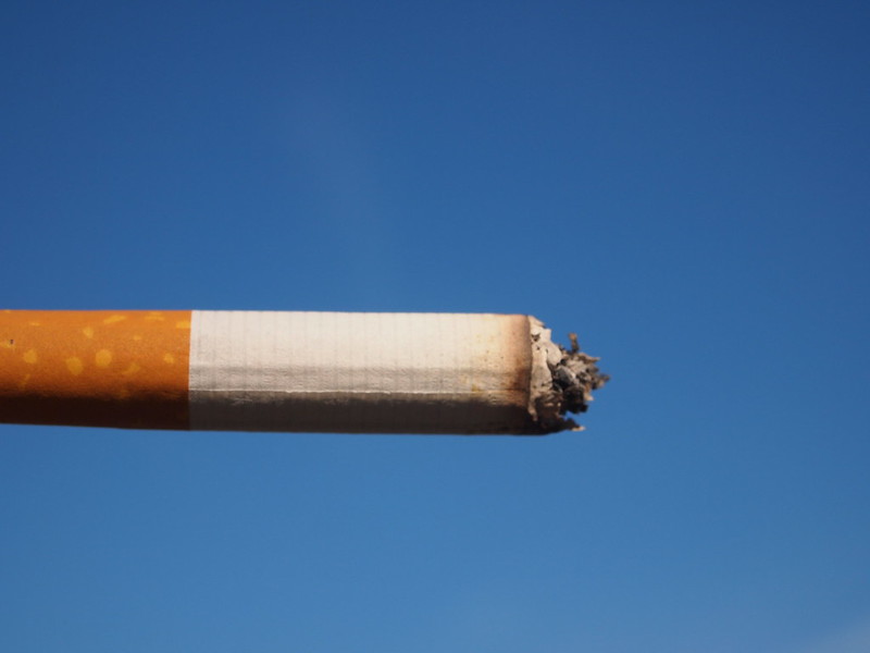 Closeup of a cigarette
