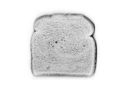 Xray of a slice of bread